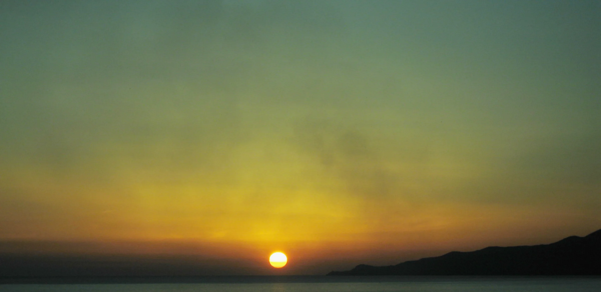 Sunset over the Tyrrhenian Sea near Salerno, Italy